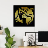 アールデコの金ゴールド ポスター (ホームオフィス)