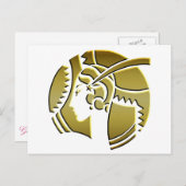 アールデコの金ゴールド ポストカード (正面/裏面)