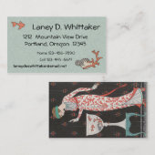 アールデコの金魚の名刺 名刺 (正面/裏面)