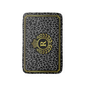 アールデコの銀製の金ゴールドの黒の月桂樹のリースの王冠 バスマット (正面縦)