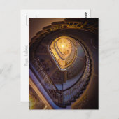 アールデコの階段の吹き抜け、理賀 ポストカード (正面/裏面)