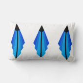 アールデコの青 ランバークッション (裏面)