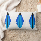 アールデコの青 ランバークッション (ブランケット)