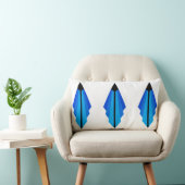 アールデコの青 ランバークッション (椅子)
