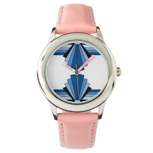 アールデコの青 腕時計 (正面)