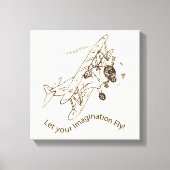 アールデコの飛行機 – あなたの想像力を飛ばす。 キャンバスプリント (正面)