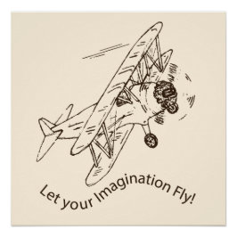 アールデコの飛行機 – あなたの想像力を飛ばす。 ポスター