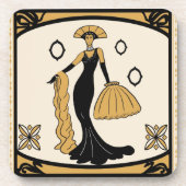 アールデコの飲み物のコースター コースター (正面)