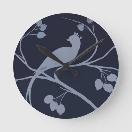 アールデコの鳩 ラウンド壁時計 (正面)