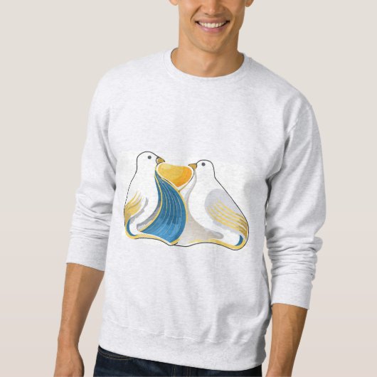 アールデコの鳩Tシャツ スウェットシャツ (正面)
