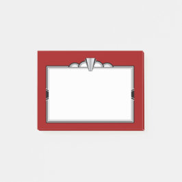 アールデコの黒、白い及びえんじ色 ポストイット