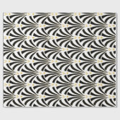 アールデコの20年代ファンパターン ラッピングペーパー (フラット)