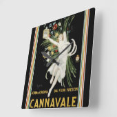アールデコのCannavaleケルンの広告の時計 スクエア壁時計 (傾斜)