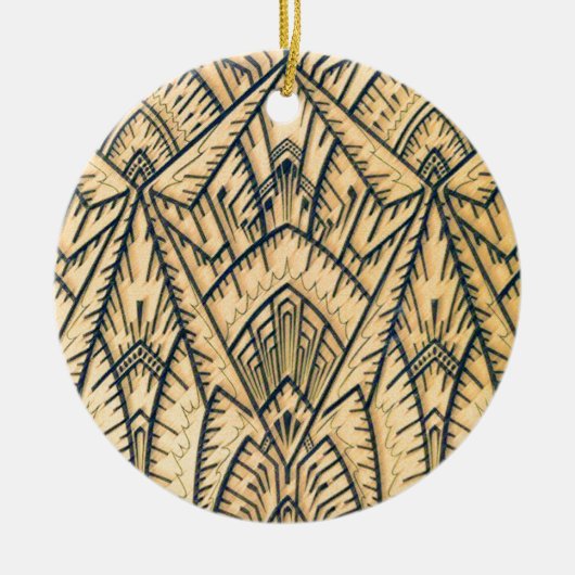 アールデコのGeoの建築家 セラミックオーナメント (正面)