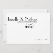 アールデコのSave the Date｜写真招待状 セーブザデート (裏面)