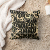 アールデコはかりで測ジオメトリブラックセピア金ゴールド大理石 クッション (ブランケット)