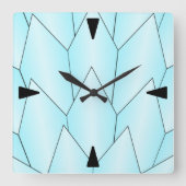 アールデコはかりで測デザインブルースクエアウォールクロック スクエア壁時計 (正面)