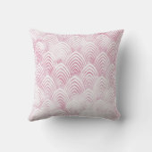アールデコはかりで測ピンクホワイトジオメトリ大理石 クッション (裏面)