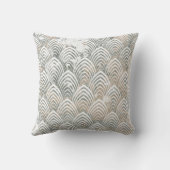 アールデコはかりで測ホワイトミントアイボリーストーンマーブル クッション (裏面)