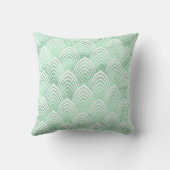 アールデコはかりで測ホワイトミントグリーンストーンマーブル クッション (裏面)