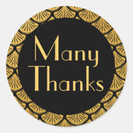 アールデコはかりで測マーメイド – ブラック&金ゴールド多感謝してい数 ラウンドシール