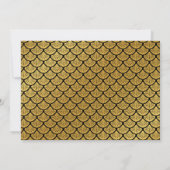 アールデコはかりで測マーメイド – ブラック&金ゴールド感謝してい サンキューカード (裏面)