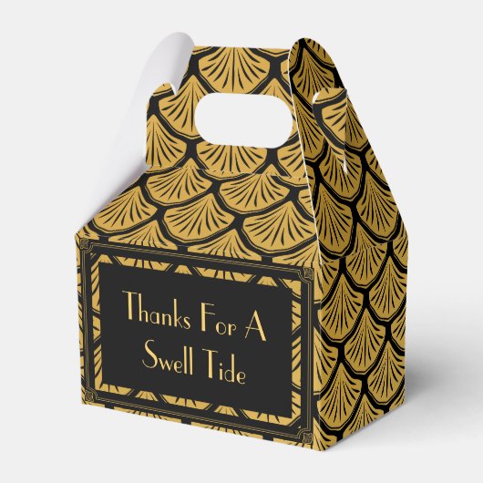 アールデコはかりで測マーメイド – ブラック&金ゴールド感謝してい フェイバーボックス (正面サイド)