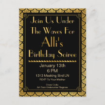 アールデコはかりで測マーメイド – ブラック&金ゴールド