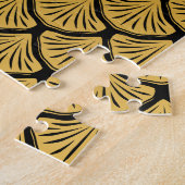 アールデコはかりで測マーメイド – ブラック&金ゴールド ジグソーパズル (側面)