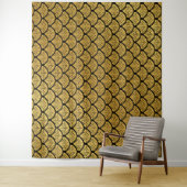 アールデコはかりで測マーメイド – ブラック&金ゴールド タペストリー (インサイチュ)