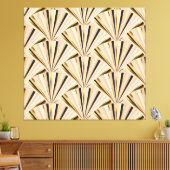 アールデコはかりで測:ジオメトリックゴールデングラマー キャンバスプリント (インサイチュ (リビング))