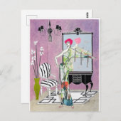 アールデコはが絵画き：オリジナル ポストカード (正面/裏面)