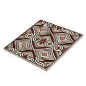 アールデコはしますペルシャ(タン、珊瑚、灰色およびあずき色)を タイル (側面)