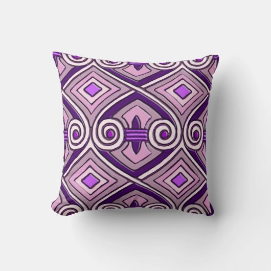 アールデコはしますペルシャ(明るい紫色)を クッション (正面)