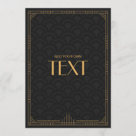 アールデコはカスタマイズ可能な結婚式招待状を消します 招待状