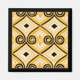 アールデコはペルシャ語（黄色と黒） マグネット