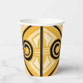 アールデコはペルシャ語（黄色と黒） 紙コップ (右)