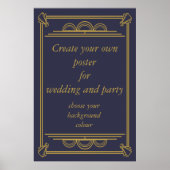 アールデコは自分の結婚パーティーポスターを作成 ポスター (正面)