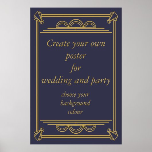 アールデコは自分の結婚パーティーポスターを作成 ポスター (正面)