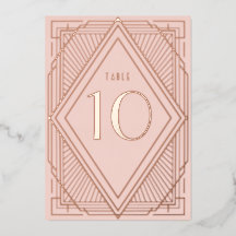 アールデコひし形赤面結婚のテーブル番号