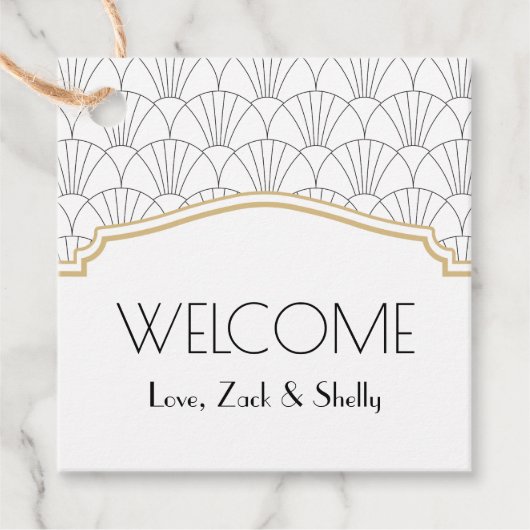 アールデコようこそバッグメッセージカード フェイバータグ (正面)