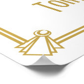 アールデコようこそ私たちの披露宴プリント ポスター (角)