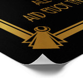 アールデコを結婚抜いたGATSBYプリント金ゴールド ポスター (角)