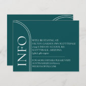 アールデコアカ結婚ントのエンクロージャカード 招待状 (正面/裏面)