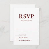 アールデコアカ結婚ントの応答カード 招待状 (正面/裏面)