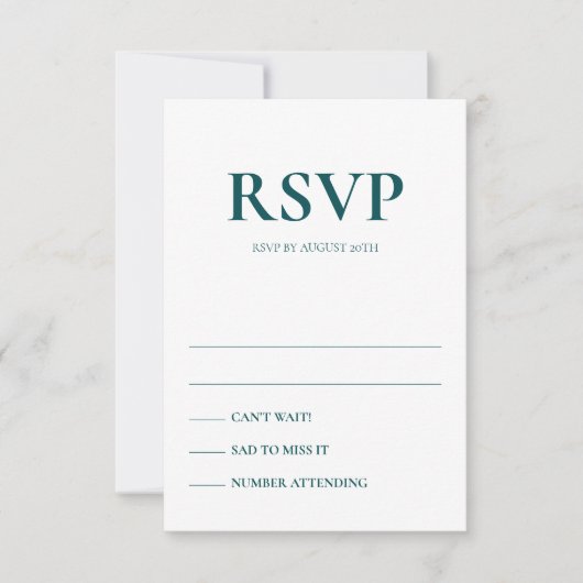 アールデコアカ結婚ントの応答カード 招待状 (正面)