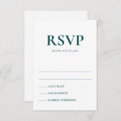 アールデコアカ結婚ントの応答カード 招待状 (正面/裏面)