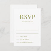 アールデコアカ結婚ントの応答カード 招待状 (正面/裏面)