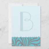 アールデコアクアスワール結婚式招待状 招待状 (裏面)