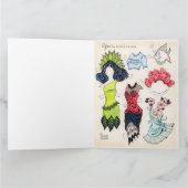 アールデコアクアマーメイド紙人ビクトリアン形衣 カード (内部)